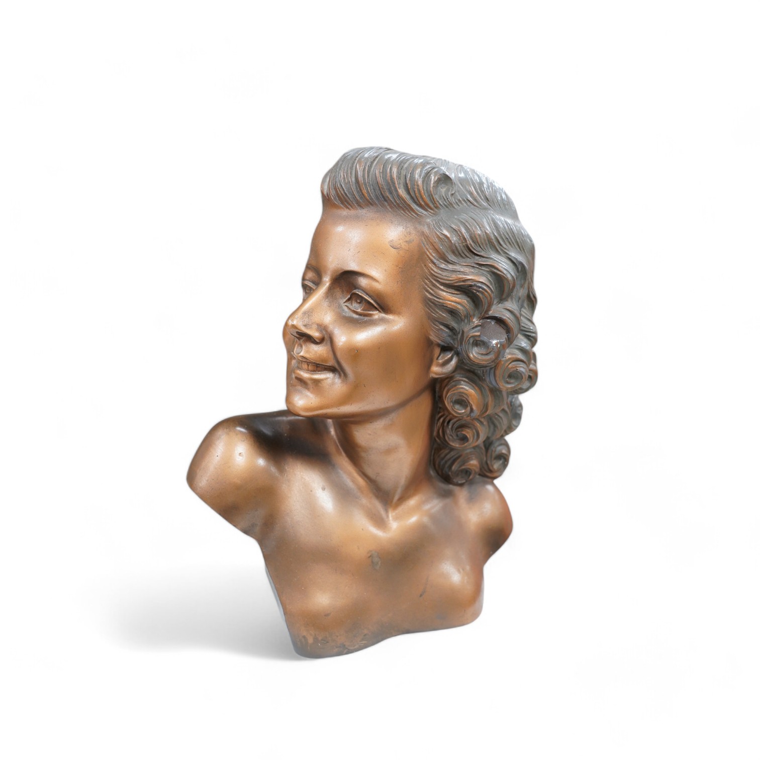 An Art Deco Arnova bust of a woman, numbered 441, 40cm high. Condition - fair, some chips